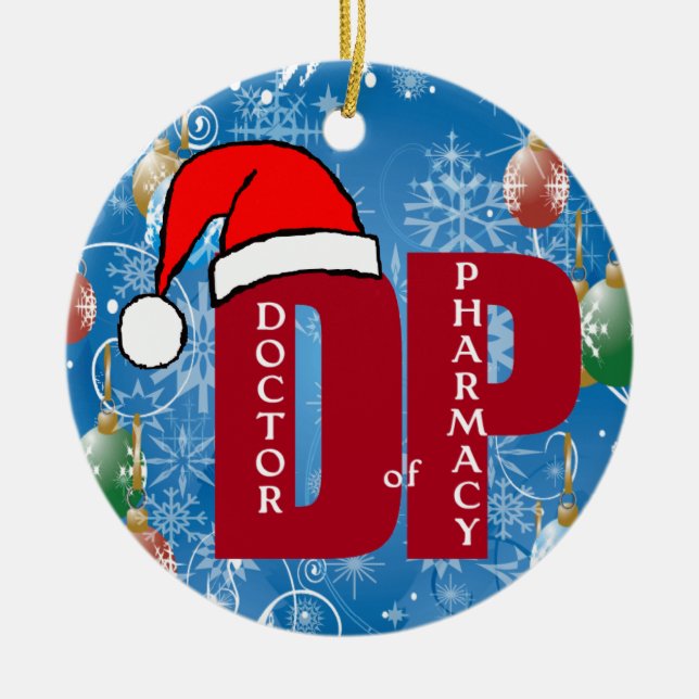 DPM SANKT WEIHNACHTSverzierungs-DOKTOR PHARMACY Keramikornament (Vorne)