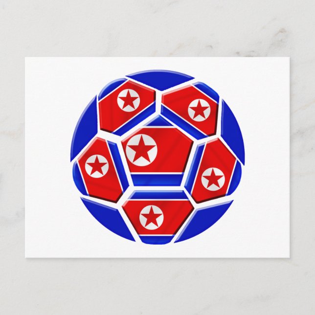 DPR Nordkorea Fahnenball-Liebhaber Geschenke Postkarte (Vorderseite)