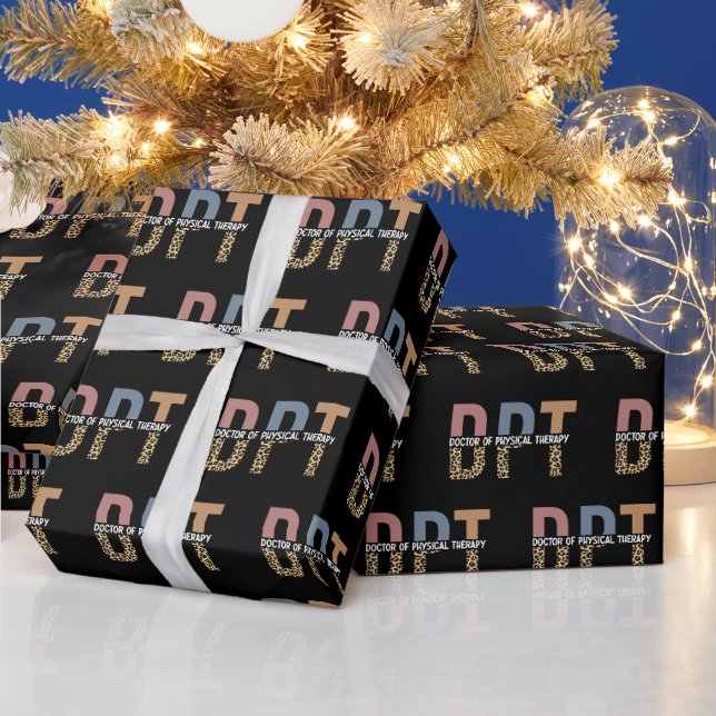 DPT Arzt für Physikalische Therapie Geparden Typog Geschenkpapier (Feiertage)