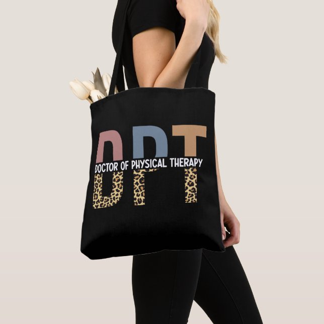 DPT Arzt für Physikalische Therapie Geparden Typog Tasche (Von Nahem)