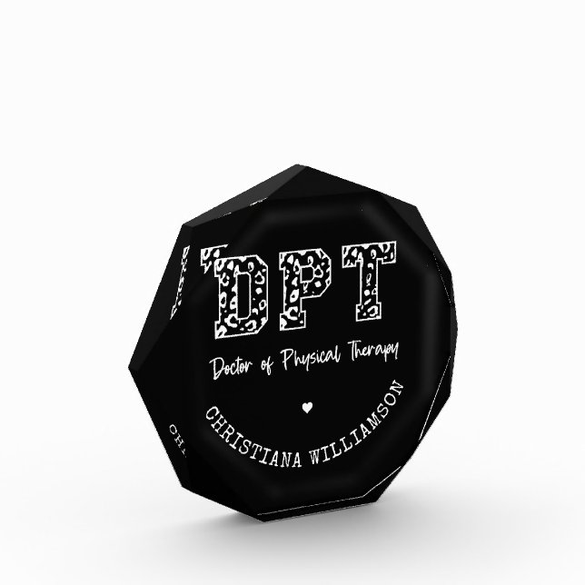 DPT Arzt für Physikalische Therapie Geschenk Fotoblock (Links)
