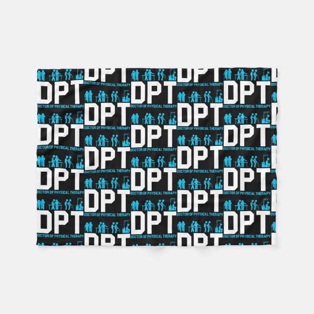 DPT Arzt für Physikalische Therapie Physiotherapie Fleecedecke (Vorderseite (Horizontal))