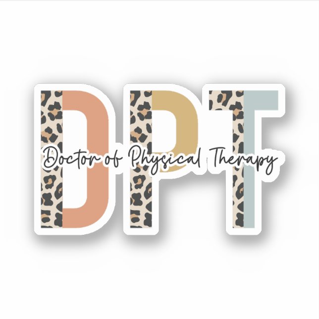 DPT Arzt für Physische Therapie Aufkleber (Vorderseite)