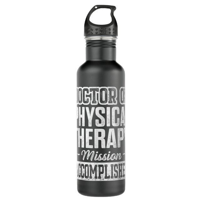 DPT Doctor of Physical Therapy Accomplish Physioth Edelstahlflasche (Vorderseite)