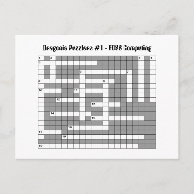 DPUZ 1 - FOSS (Computer) Postkarte (Vorderseite)