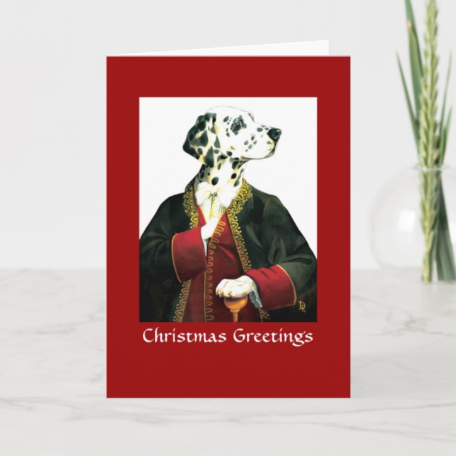 DR004 Dalmation, Weihnachtsgrüße Feiertagskarte (Vorderseite)