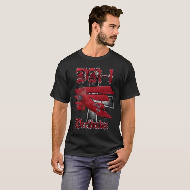 DR-1 Dreidecker Red Baron Triplane WWI Warbird T-Shirt (Vorne ganz)