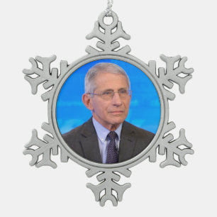 Dr. Anthony Fauci Hero Schneeflocken Zinn-Ornament