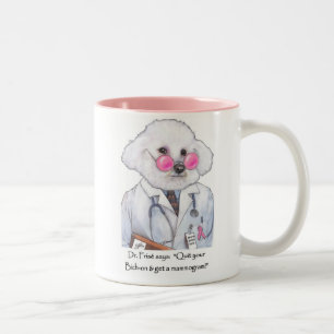 Dr. Bizou Frise auf Mammogramm-Tasse Zweifarbige Tasse