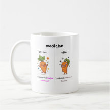 Dr Carotte Avant & Après Méd Tasse médicale drôle