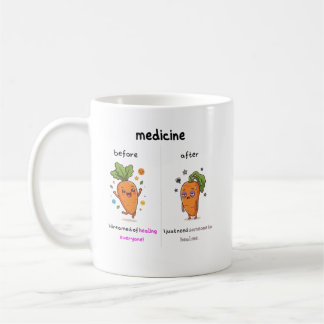 Dr Carotte Avant & Après Méd Tasse médicale drôle