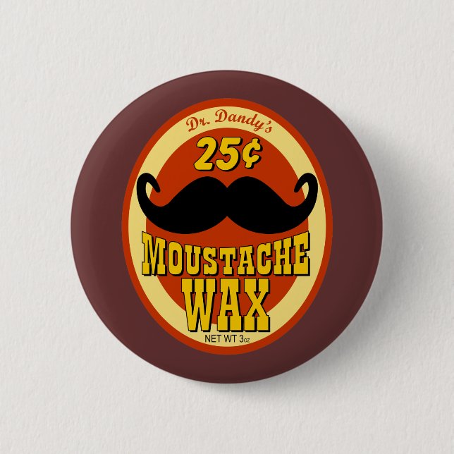 Dr. Dandys Moustache Wax Button (Vorderseite)
