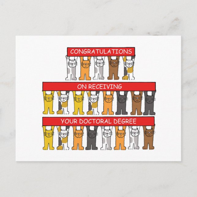 Dr. Degree Gratulationen Postkarte (Vorderseite)