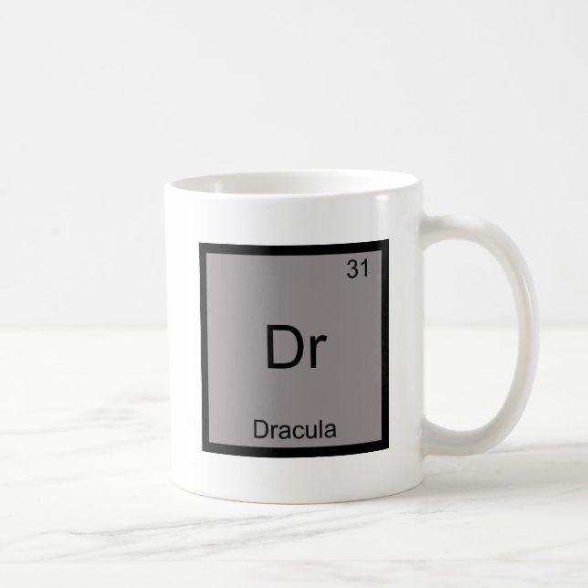 Dr. - Dracula Funny Chemistry Element Symbol T-Shi Kaffeetasse (Rechts)