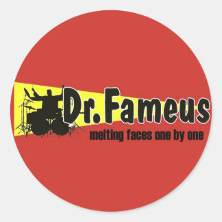 dr.fameus photoshoped 2 copy runder aufkleber