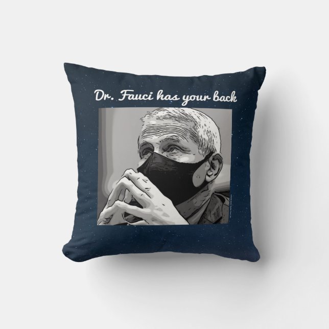 Dr. Fauci, Marine/Weltraum, Kissen (Vorderseite)