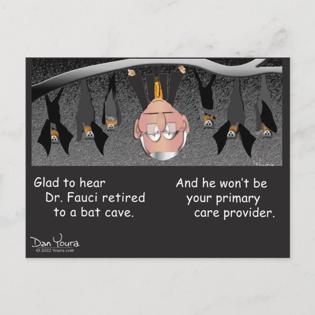 Dr. Fauci Retraité à une carte postale de la Grott (Devant)