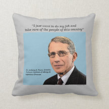 Dr. Fauci, zweiseitiges Design, grau-blassblau,