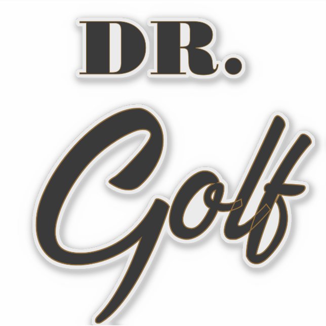 Dr. Golf Funny Design für Golfliebhaber Aufkleber (Vorderseite)