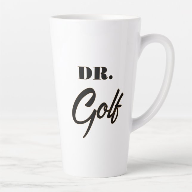 Dr. Golf Funny Design für Golfliebhaber Milchtasse (Rechts)