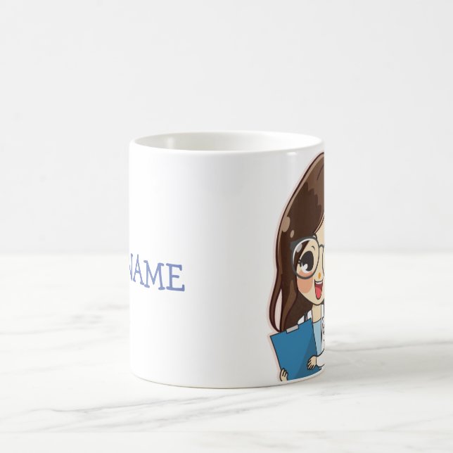 Dr. (Ihr Name) PhD-Abschluss Kaffeetasse (Mittel)