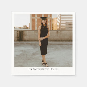 "'Dr. In The House' Doktoranden-Absolventen Foto" Serviette