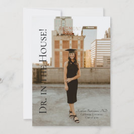  Dr. In The House Graduation Announcement  Einladung
