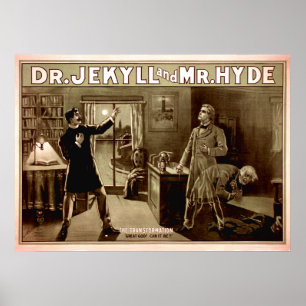 Dr. Jekyll und Herr Hyde Vintage Poster auf