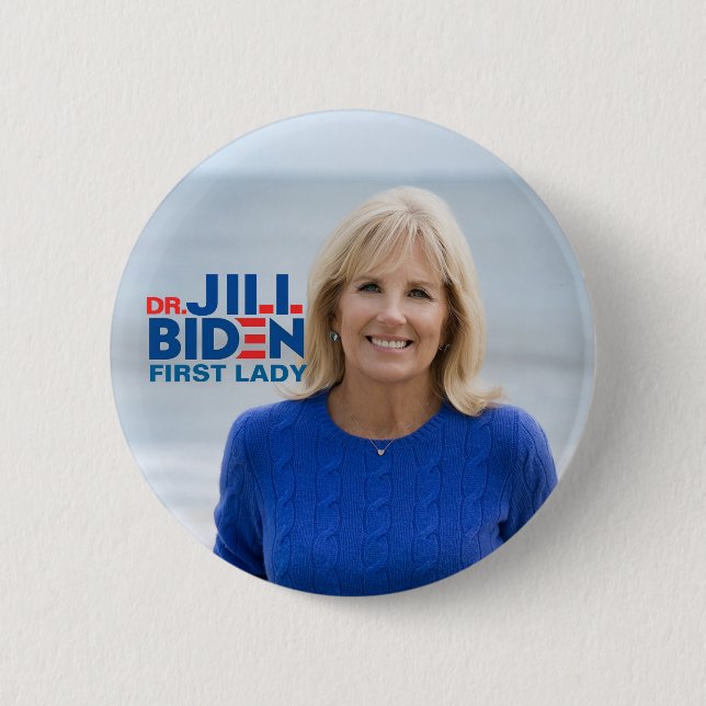Dr. Jill Biden für First Lady Button (Vorderseite)