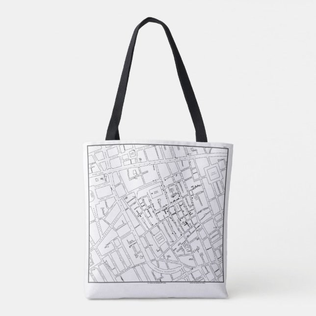 Dr. John Snow: Cholera-Karte von London, 1854 Tasche (Rückseite)