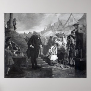 Dr. Johnson leistet Strafe am Marktplatz Poster