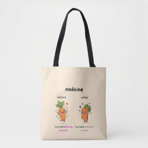 Dr. Karotte Vorher & Nachher Medizin - Tragetasche Tasche