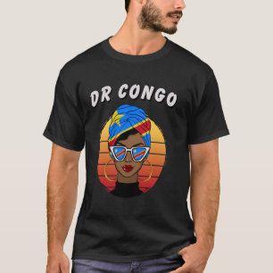 DR Kongo, kongolesische Flagge, DR Kongo-Mädchen, T-Shirt