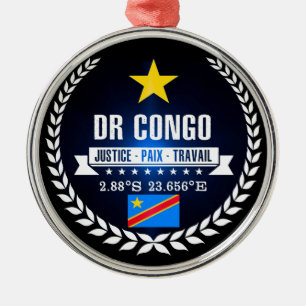 DR Kongo Silbernes Ornament