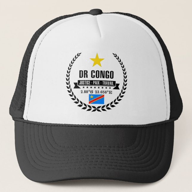 DR Kongo Truckerkappe (Vorderseite)