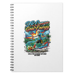 DR Kongo Ziel Energie Skelett Stürmer Nationen Cre Notizblock