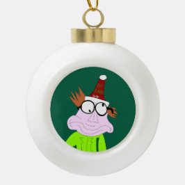 Dr. LeBrick Bah Humbug xmas Keramik Kugel-Ornament