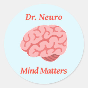Dr. Neuro Mind Matters Runder Aufkleber