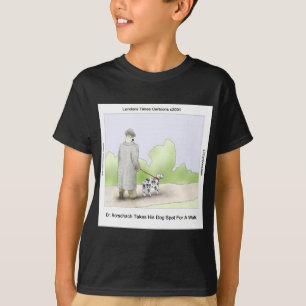 Dr. Rorschach führt Hund Spot 4 spazieren Lustig T-Shirt