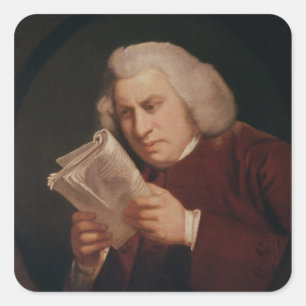 Dr. Samuel Johnson Quadratischer Aufkleber