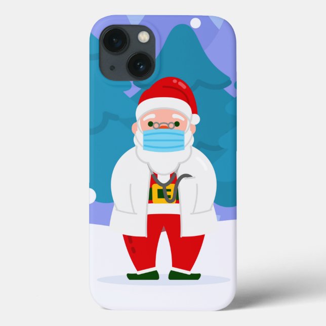 dr santa claus covide Weihnachten Gesichtsmaske Ar Case-Mate iPhone Hülle (Rückseite)
