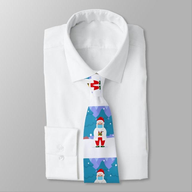 dr santa claus covide Weihnachten Gesichtsmaske Ar Krawatte (Gebunden)