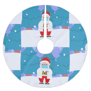 dr santa claus covide Weihnachten Gesichtsmaske Ar Polyester Weihnachtsbaumdecke