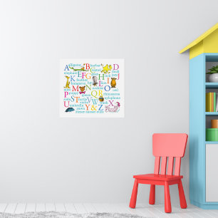 Dr. Seuss' ABC-Muster mit Wörtern Poster