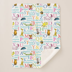 Dr. Seuss' ABC-Muster mit Wörtern Sherpadecke