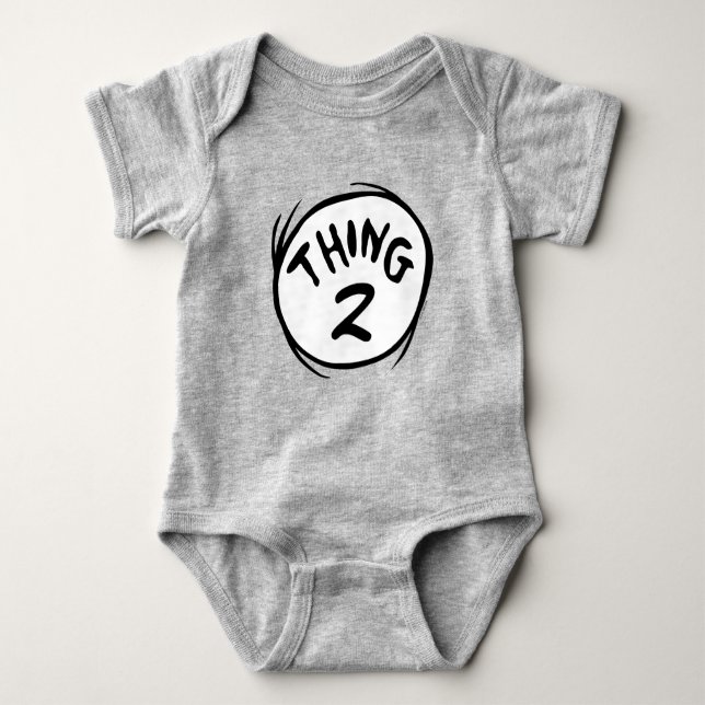 Dr. Seuss | Angepasstes Ding zwei Baby Strampler (Vorderseite)