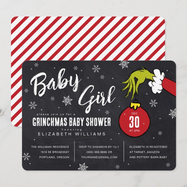 Dr. Seuss | Baby Girl Grinch Kinderdusche (Vorne/Hinten)