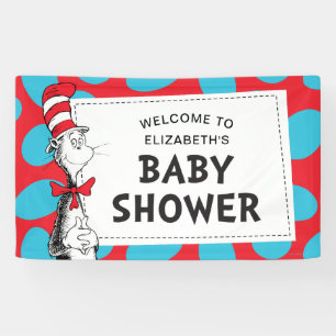 Dr. Seuss Baby-Party mit der Katze im Hut Banner