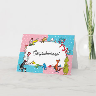 Dr. Seuss Buchfiguren Pastell Glückwünsche Karte
