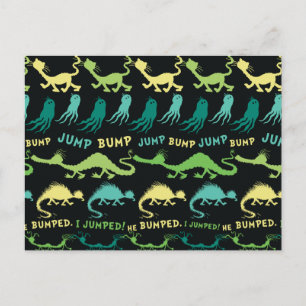 Dr. Seuss "Bump Jump" Hallowen Pattern Postkarte